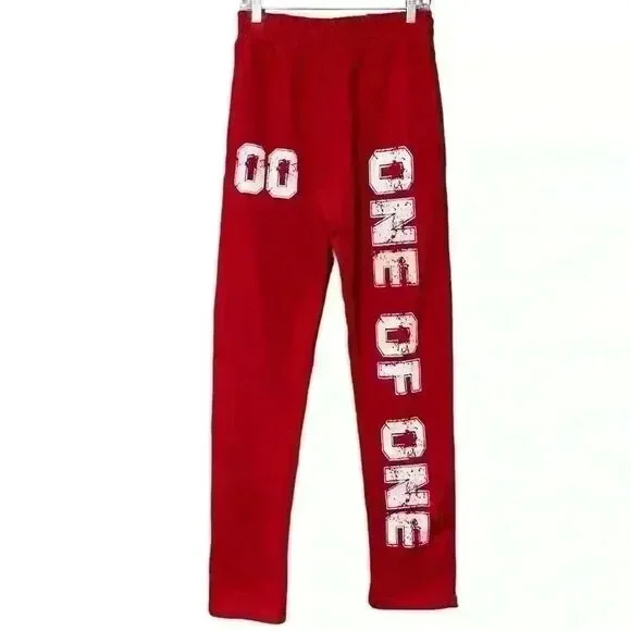 Onee Studios One Of One Sweatpants Men's Medium Red Streetwear Athleisure NWOT - Picture 2 of 8